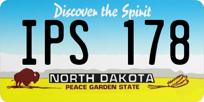 ND license plate IPS178