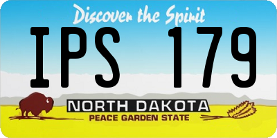 ND license plate IPS179