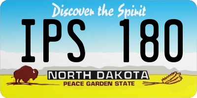 ND license plate IPS180