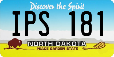 ND license plate IPS181