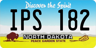 ND license plate IPS182