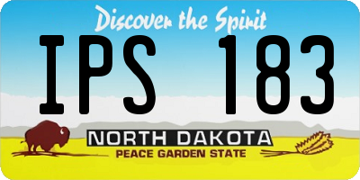 ND license plate IPS183