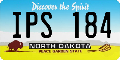 ND license plate IPS184