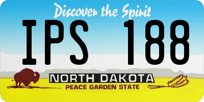 ND license plate IPS188