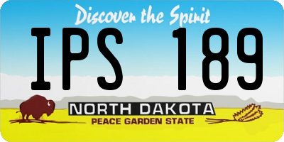 ND license plate IPS189