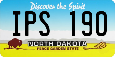 ND license plate IPS190