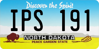 ND license plate IPS191