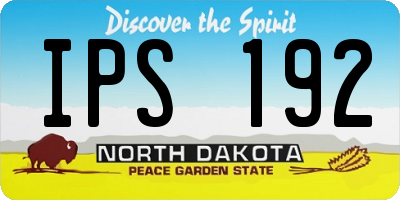 ND license plate IPS192