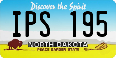 ND license plate IPS195