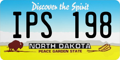 ND license plate IPS198