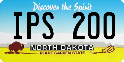 ND license plate IPS200