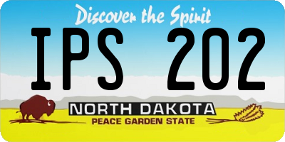 ND license plate IPS202