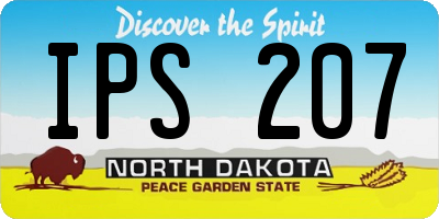 ND license plate IPS207
