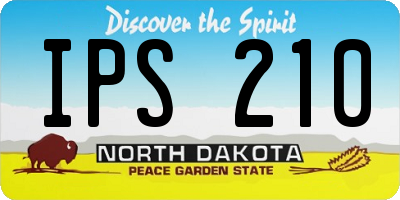 ND license plate IPS210