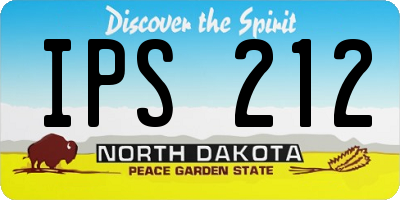 ND license plate IPS212