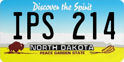 ND license plate IPS214