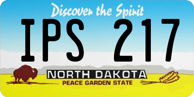 ND license plate IPS217