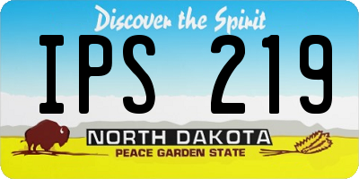ND license plate IPS219