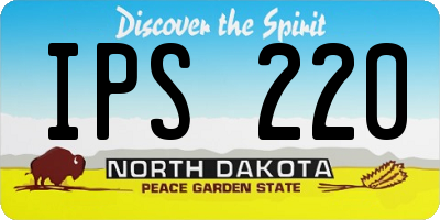 ND license plate IPS220