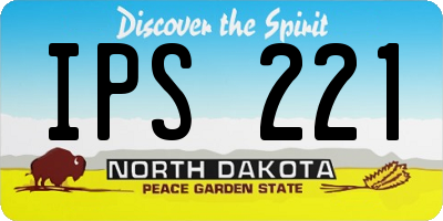ND license plate IPS221