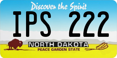 ND license plate IPS222