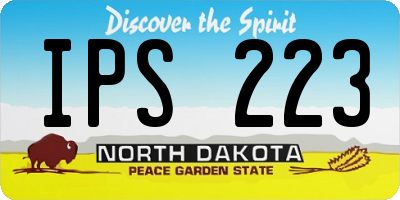 ND license plate IPS223