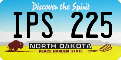 ND license plate IPS225