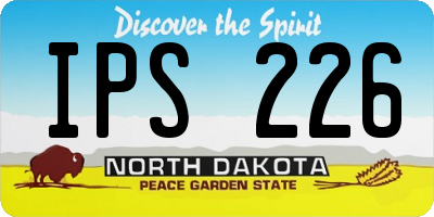 ND license plate IPS226
