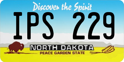 ND license plate IPS229