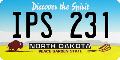 ND license plate IPS231