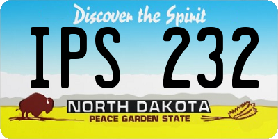 ND license plate IPS232