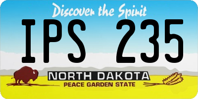 ND license plate IPS235