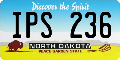 ND license plate IPS236