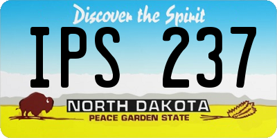 ND license plate IPS237