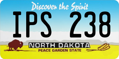ND license plate IPS238