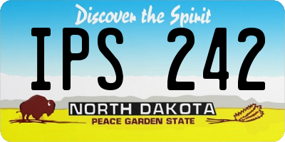ND license plate IPS242