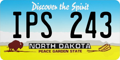 ND license plate IPS243