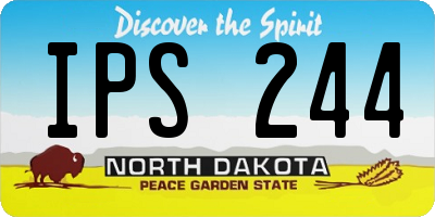 ND license plate IPS244