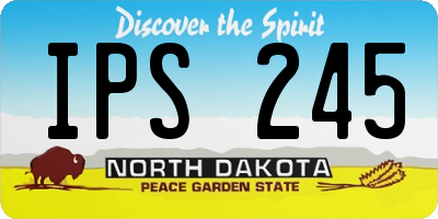 ND license plate IPS245