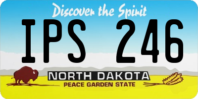 ND license plate IPS246