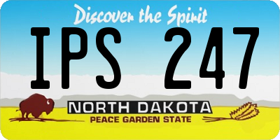 ND license plate IPS247