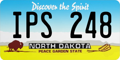 ND license plate IPS248