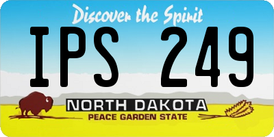 ND license plate IPS249