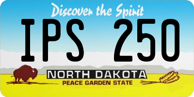 ND license plate IPS250