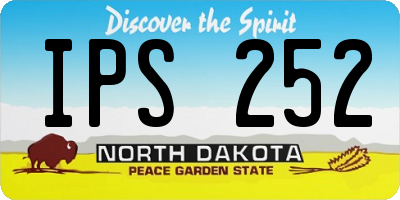 ND license plate IPS252