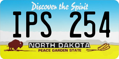 ND license plate IPS254
