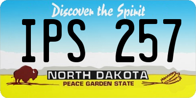 ND license plate IPS257