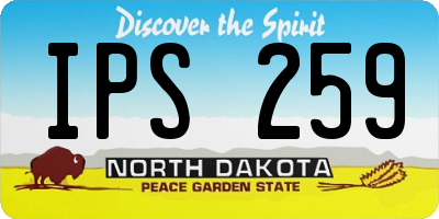 ND license plate IPS259