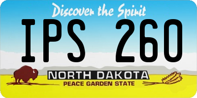 ND license plate IPS260