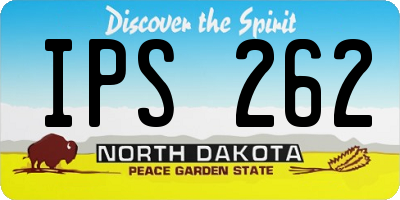 ND license plate IPS262